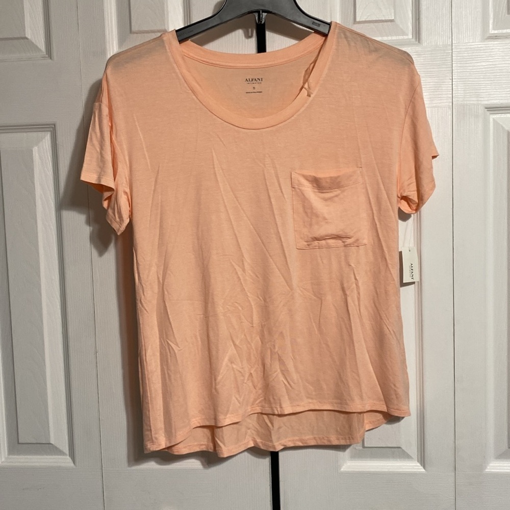 Alfani intimates tropical peach oversized soft knit sleep shirt NWT size SMALL